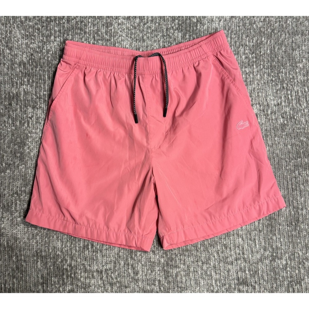 LACOSTE Showerproof Taffeta Shorts Men's Size M Pink GH5457